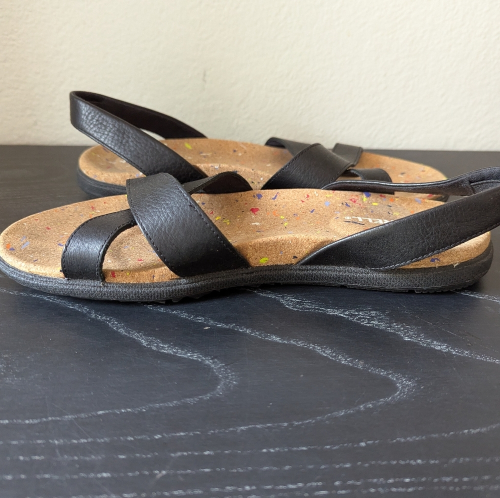 LIKE NEW Merrell Women's Size 9 Napa Valley Sling Back Leather Sandals Black - Picture 6 of 11